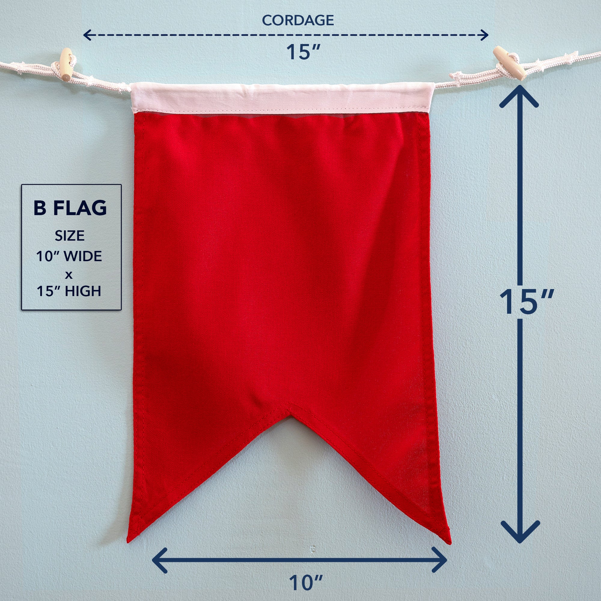 B (Bravo) Nautical Signal Flag – Traditional Maritime Code Flag