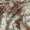 Barcelona, España, Vintage Map, c. 1915 Scarf
