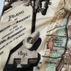 Barcelona, España, Vintage Map, c. 1915 Scarf