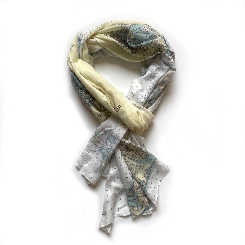 Buzzards Bay Vintage Chart Scarf