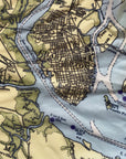 Charleston, SC  Nautical Chart Scarf