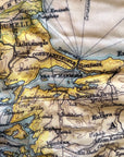 Mediterranean Sea Vintage Map, c. 1900 Scarf