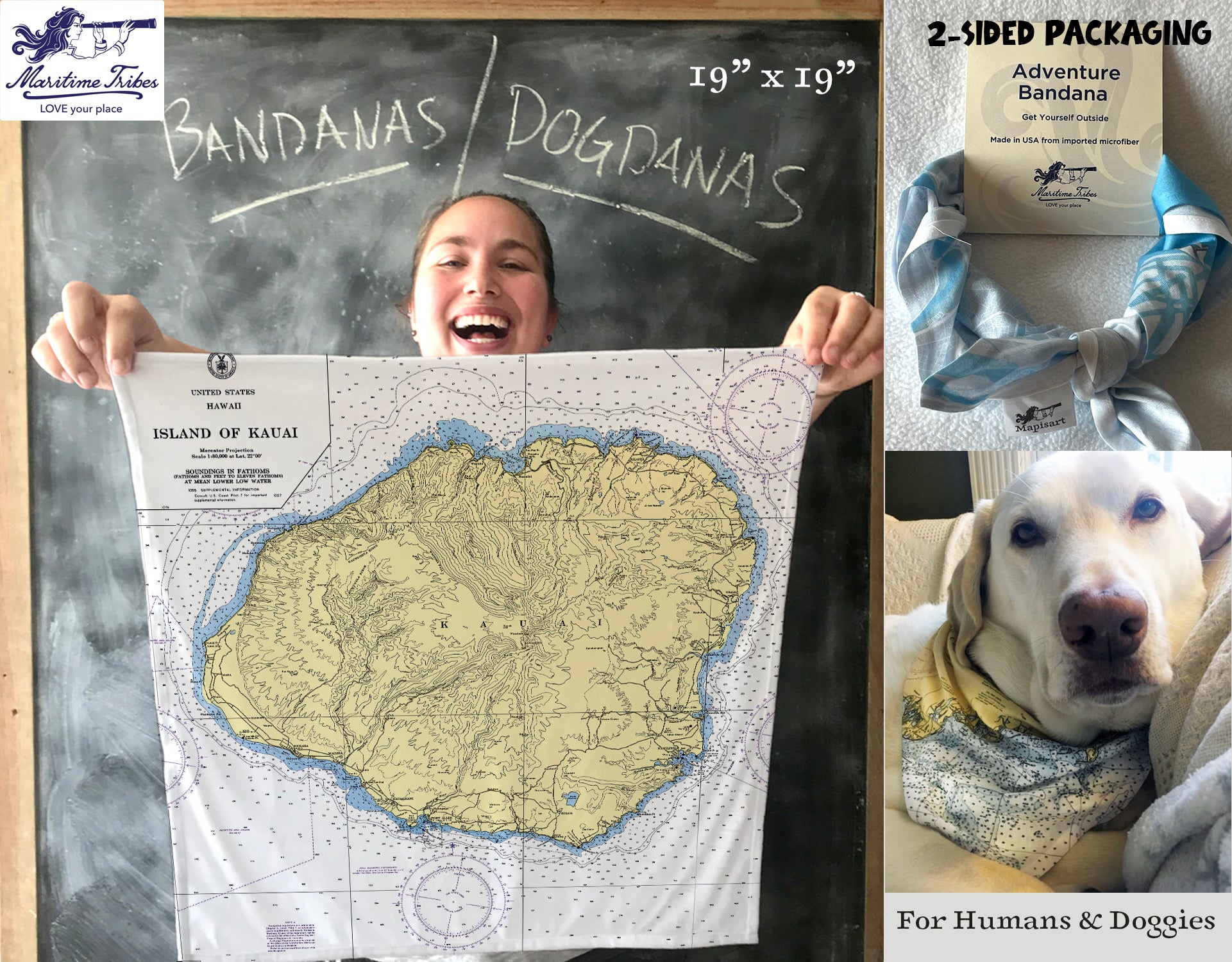 Kauai Bandana / Dogdana - for Humans and Dogs!
