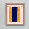 "D" Nautical Flag in Glass-Free Shadow Box Frame