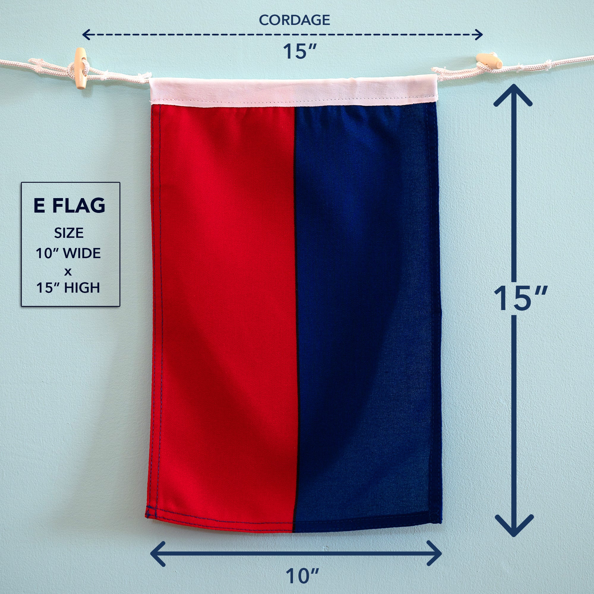 E (Echo) Nautical Signal Flag – Traditional Maritime Code Flag
