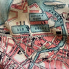 Edinburgh, Scotland Vintage City Map Scarf