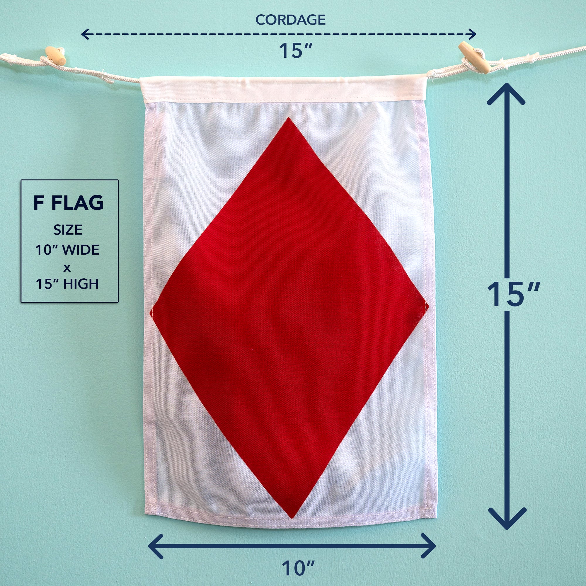 F (Foxtrot) Nautical Signal Flag – Traditional Maritime Code Flag