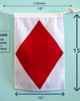 F (Foxtrot) Nautical Signal Flag – Traditional Maritime Code Flag