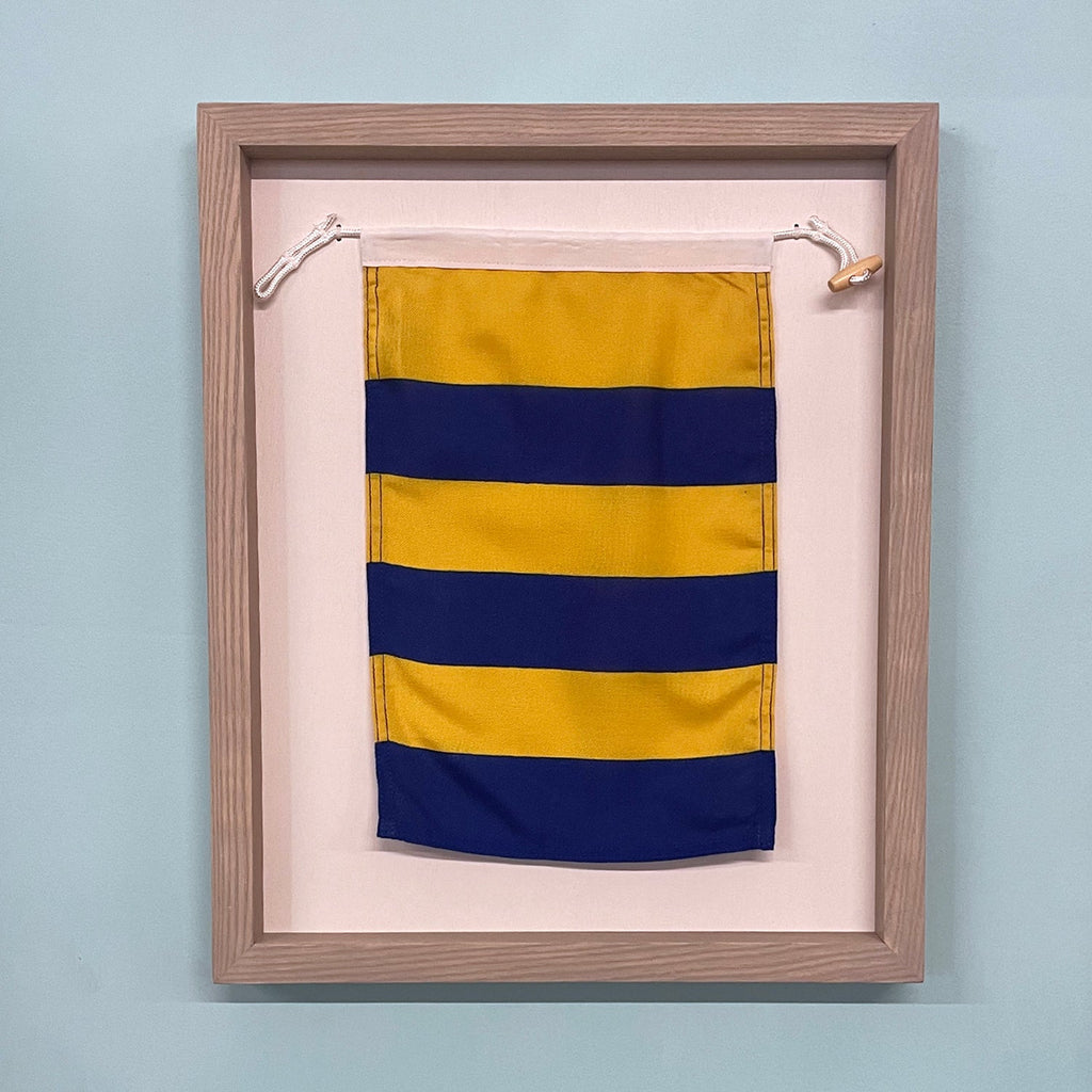 "G" Nautical Flag in Glass-Free Shadow Box Frame