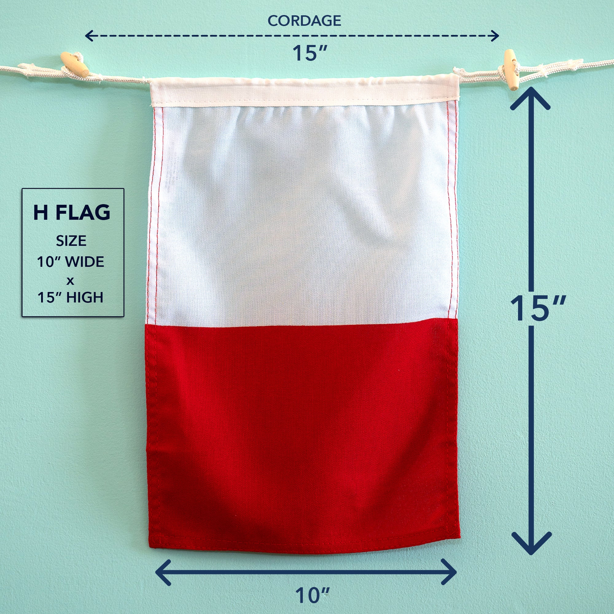 H (Hotel) Nautical Signal Flag – Traditional Maritime Code Flag