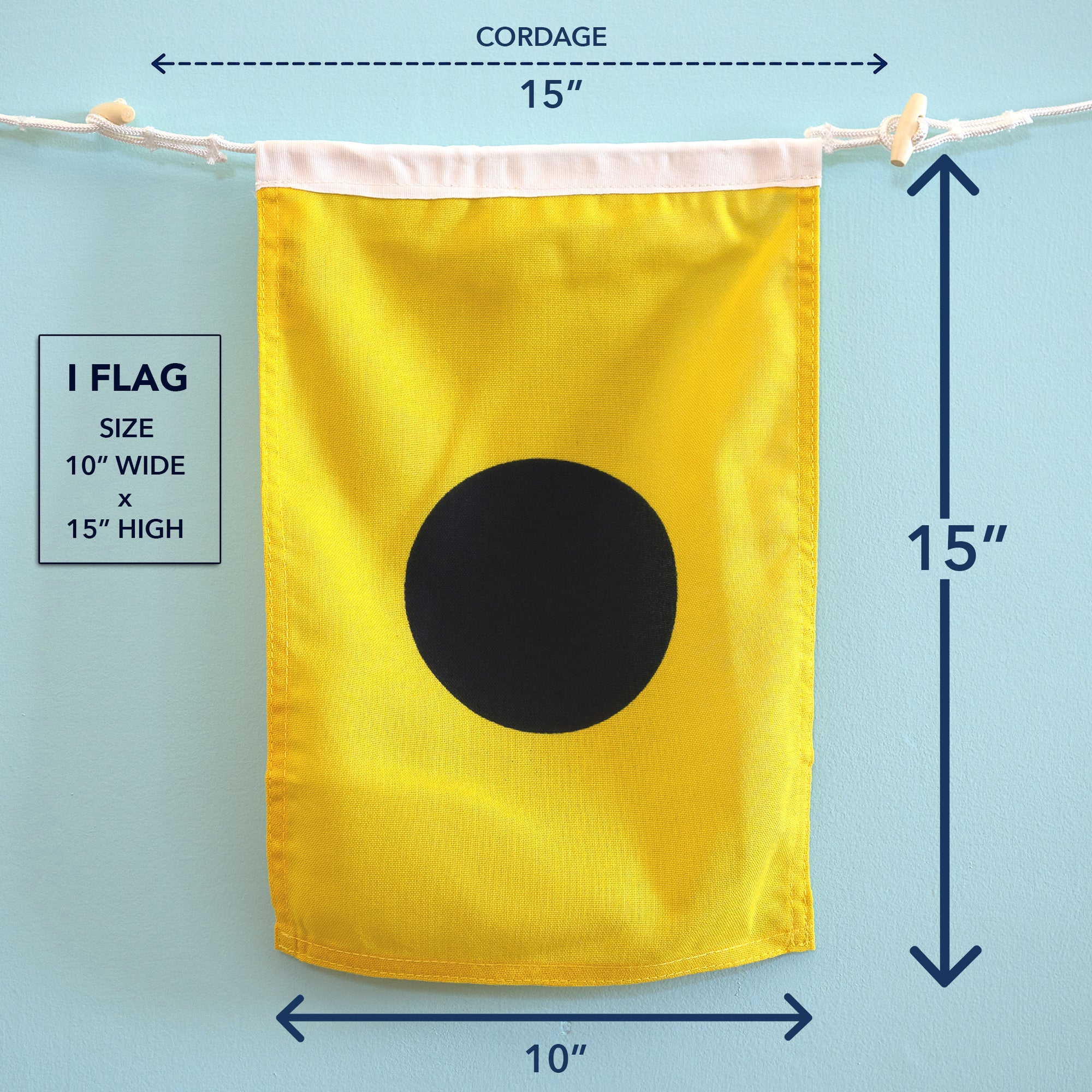 I (India) Nautical Signal Flag – Traditional Maritime Code Flag