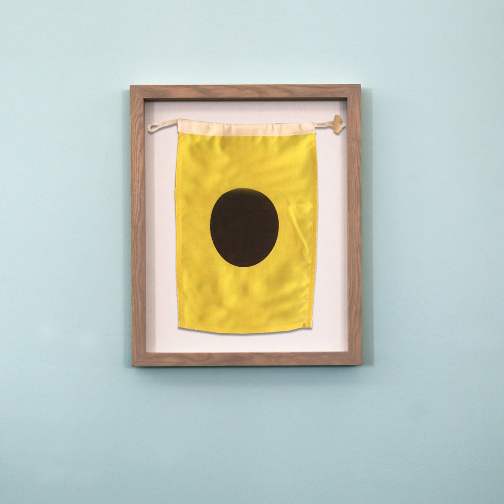 "I" Nautical Flag in Glass-Free Shadow Box Frame