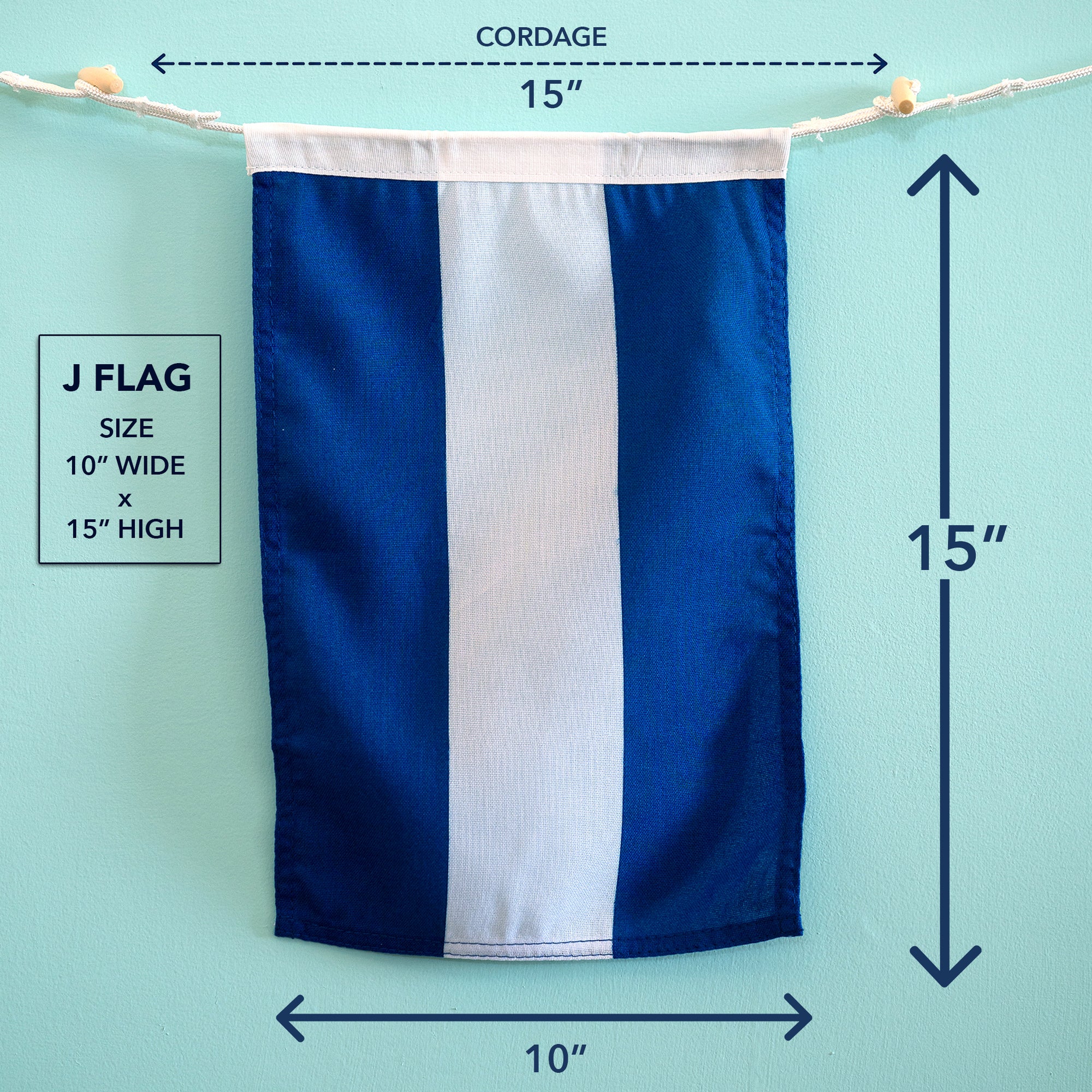 J (Juliet) Nautical Signal Flag – Traditional Maritime Code Flag