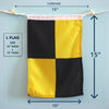 L (Lima) Nautical Signal Flag – Traditional Maritime Code Flag