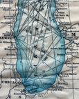 Great Lakes Antique Map Scarf