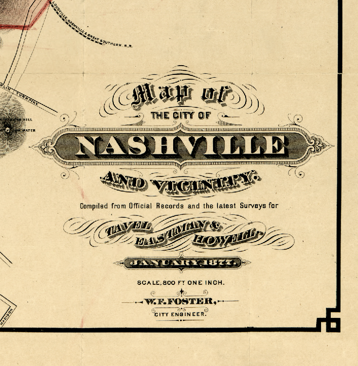 Nashville, TN Map Cartouche