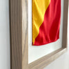 "O" Nautical Flag in Glass-Free Shadow Box Frame