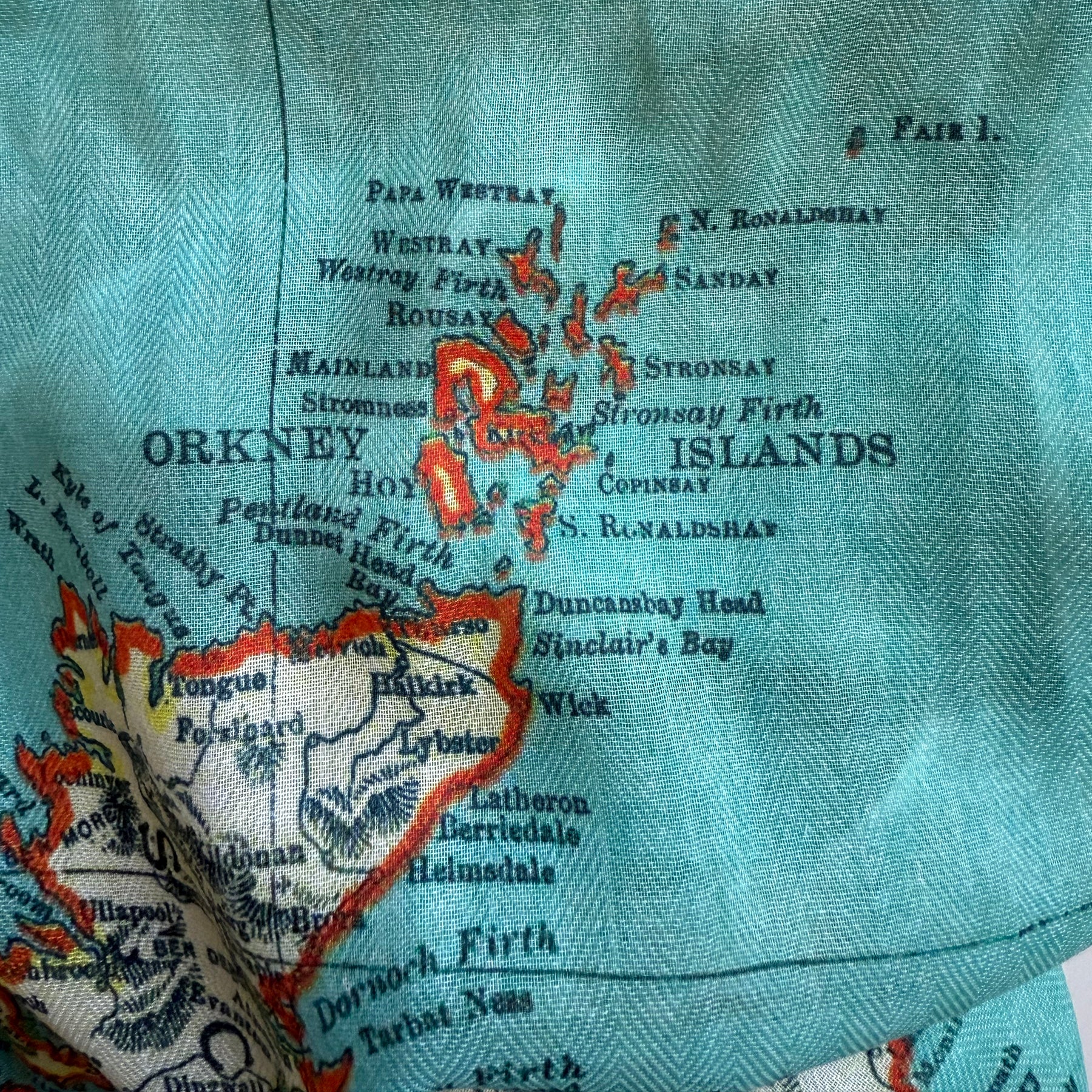 U.K. Vintage Map Scarf