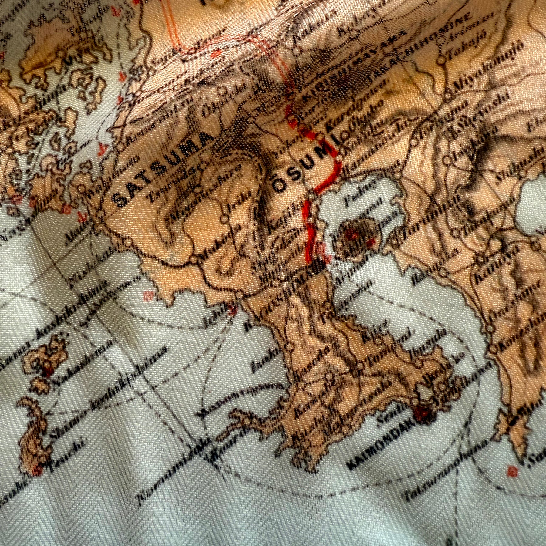 Vintage Map of Japan, c. 1905 Scarf