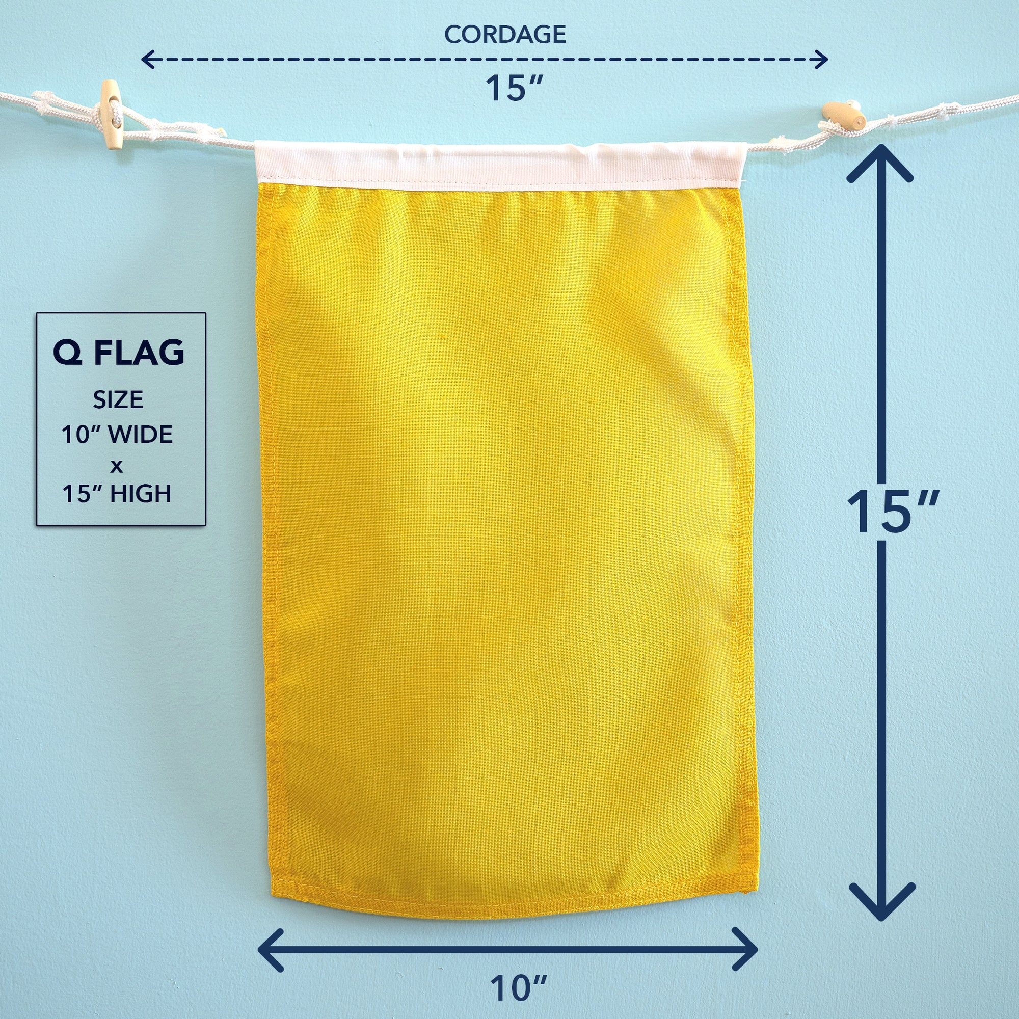 Q (Quebec) Nautical Signal Flag – Traditional Maritime Code Flag