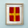 "R" Nautical Flag in Glass-Free Shadow Box Frame