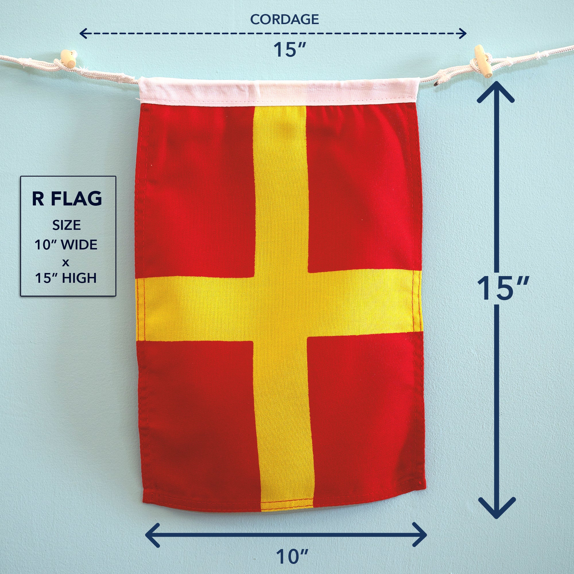 R (Romeo) Nautical Signal Flag – Traditional Maritime Code Flag