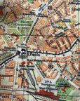 Rome, Italy Vintage Map Scarf (Pianta Roma)