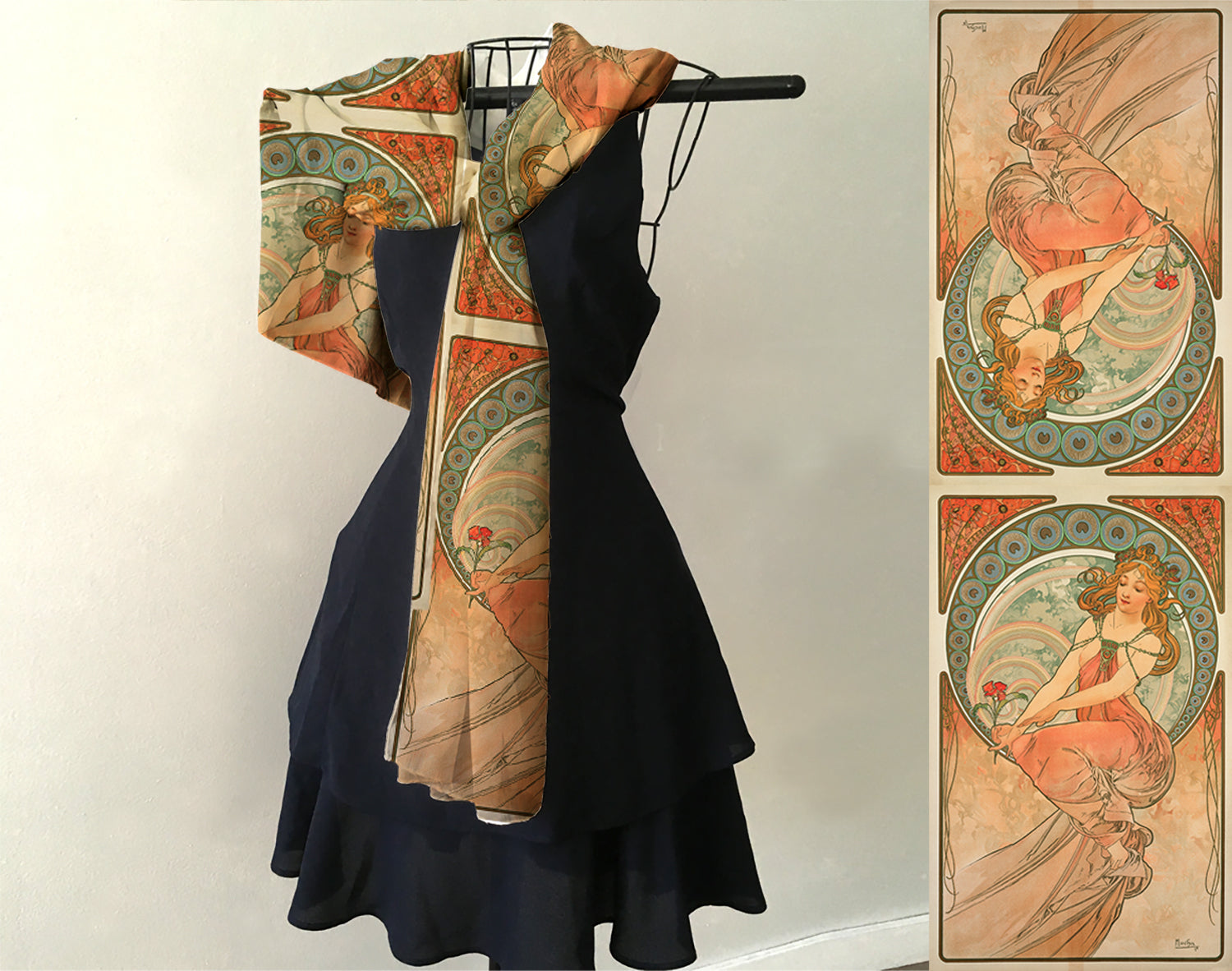 Alphonse Mucha Scarf - The Arts: "Painting"