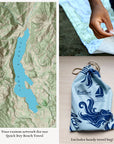 Lake Orta, Italy Map Sport Towel