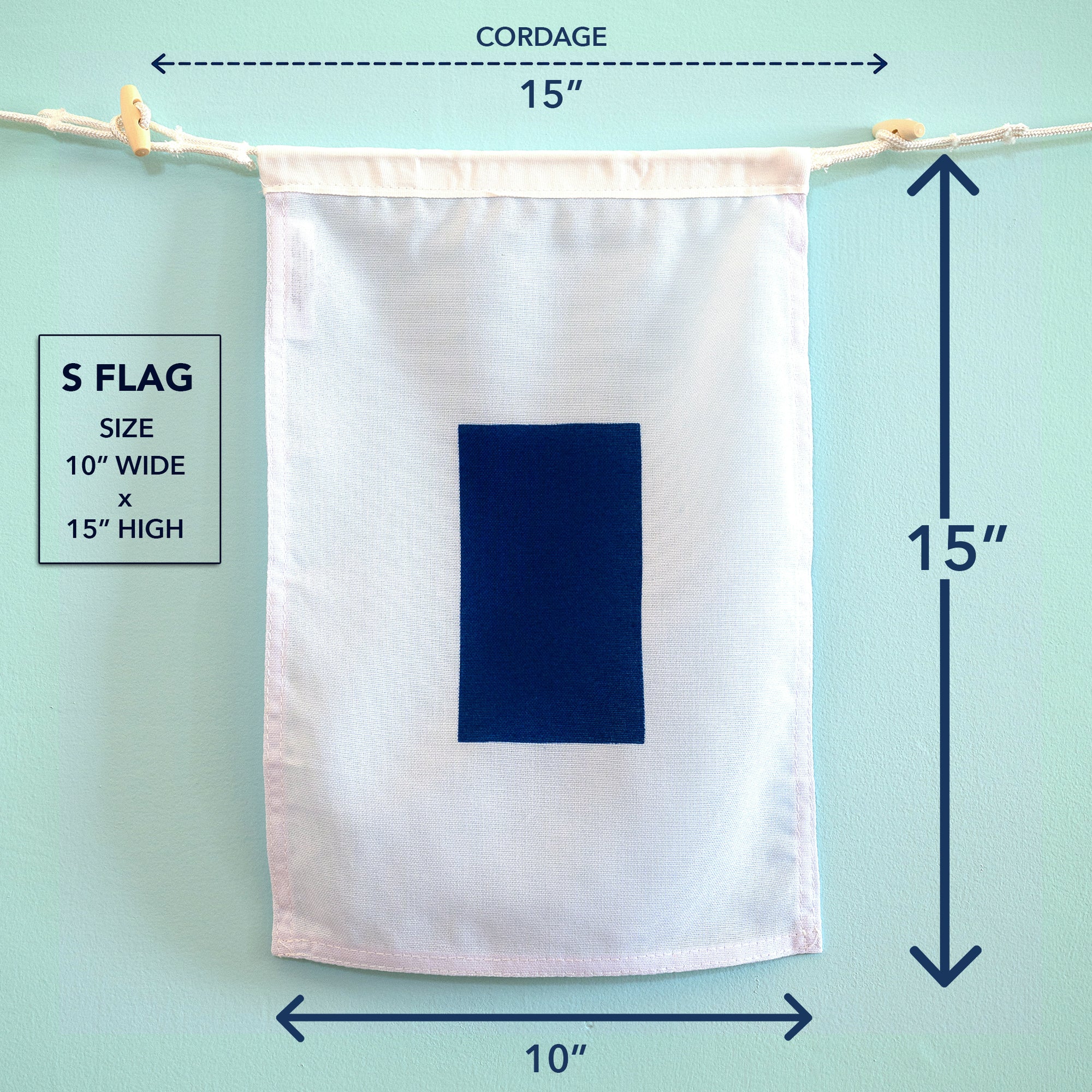 S (Sierra) Nautical Signal Flag – Traditional Maritime Code Flag
