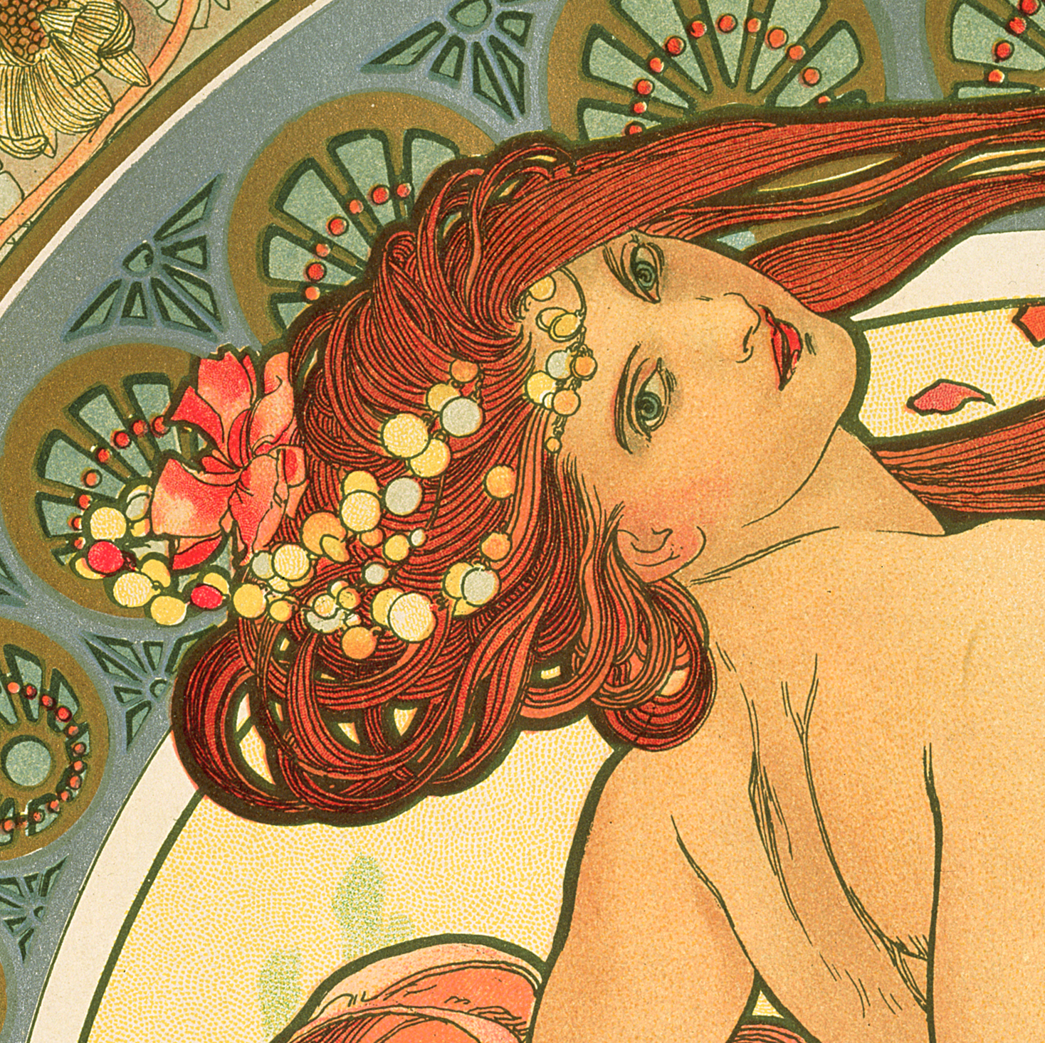 Alphone Mucha&#39;s &#39;Dance&#39; Blanket