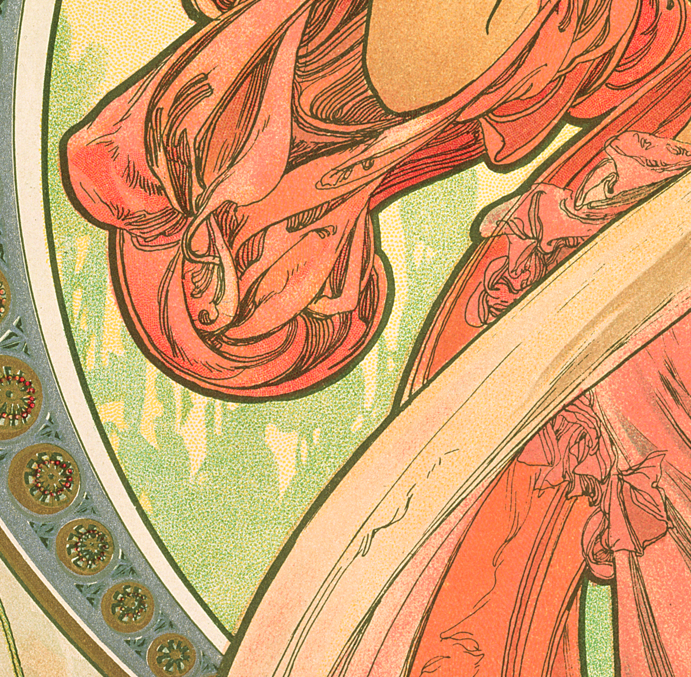 Alphone Mucha&#39;s &#39;Dance&#39; Blanket