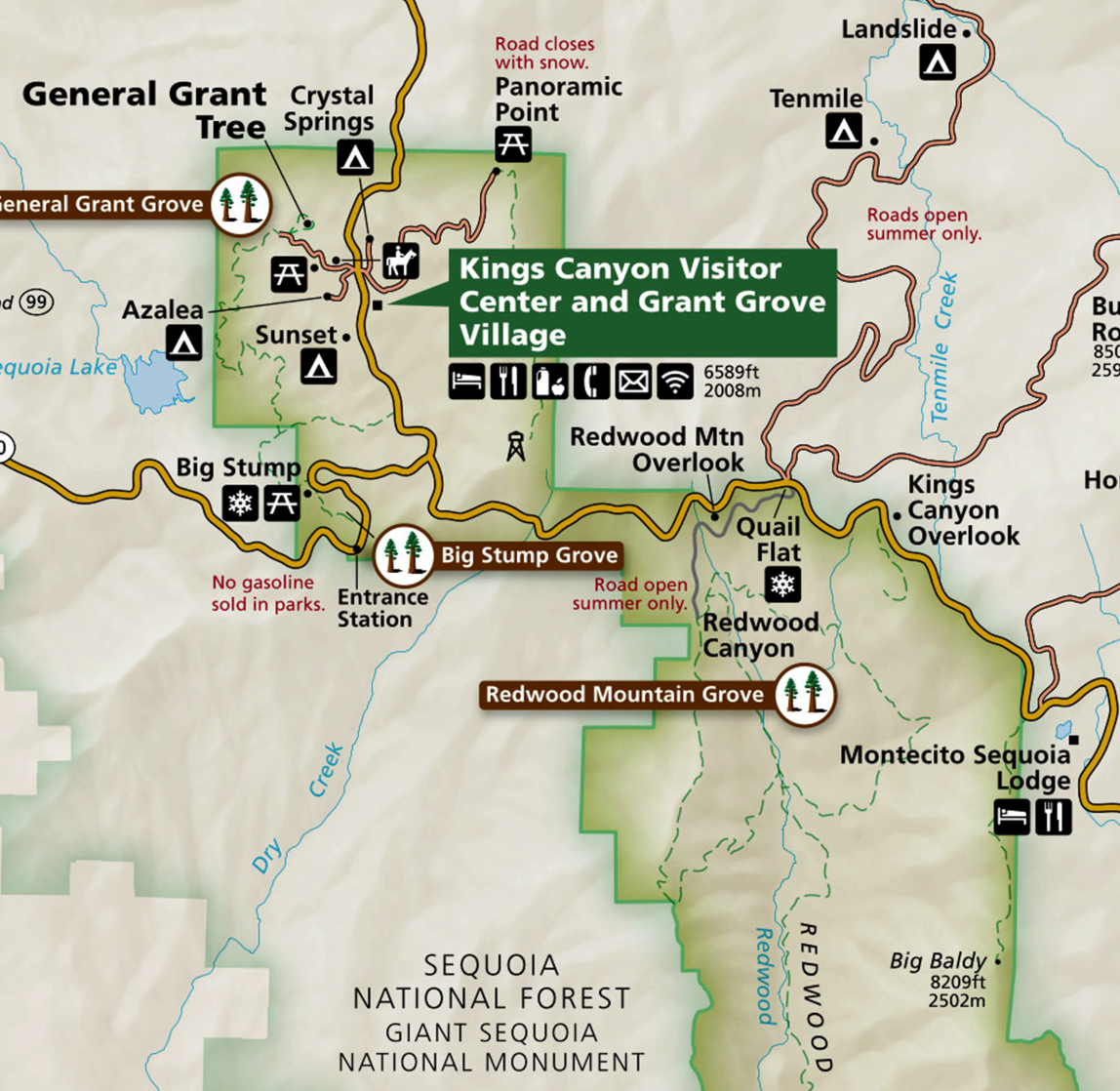 Sequoia National Park Map Scarf – 3-Season Lightweight Wrap – Official Park Map