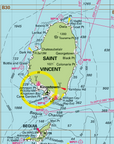 Martinique to Grenada Chart Blanket (St. Lucia, Barbados, Saint Vincent & the Grenadines)