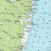 St Lucia, Caribbean, Nautical Chart Quick-Dry Towel