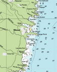 St Lucia, Caribbean, Nautical Chart Quick-Dry Towel