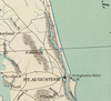 Georgia's Barrier Islands Vintage Map Scarf (St. Augustine to Savannah)