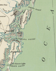Georgia's Barrier Islands Vintage Map Scarf (St. Augustine to Savannah)