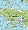 US Virgin Islands Imray Chart Towel (St. Thomas & St. John, USVI)