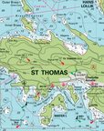 US Virgin Islands Imray Chart Towel (St. Thomas & St. John, USVI)