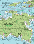 US Virgin Islands Imray Chart Towel (St. Thomas & St. John, USVI)