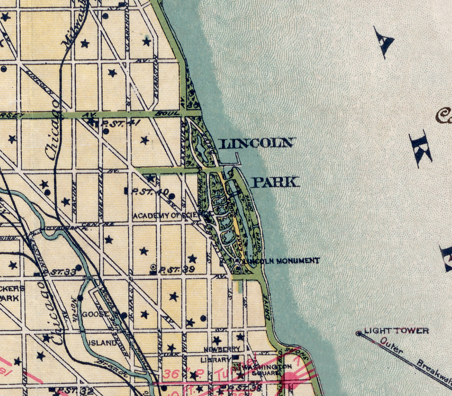 Vintage Chicago Map Scarf – Chicago Illinois Map