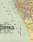 Buffalo, New York Vintage Map Scarf