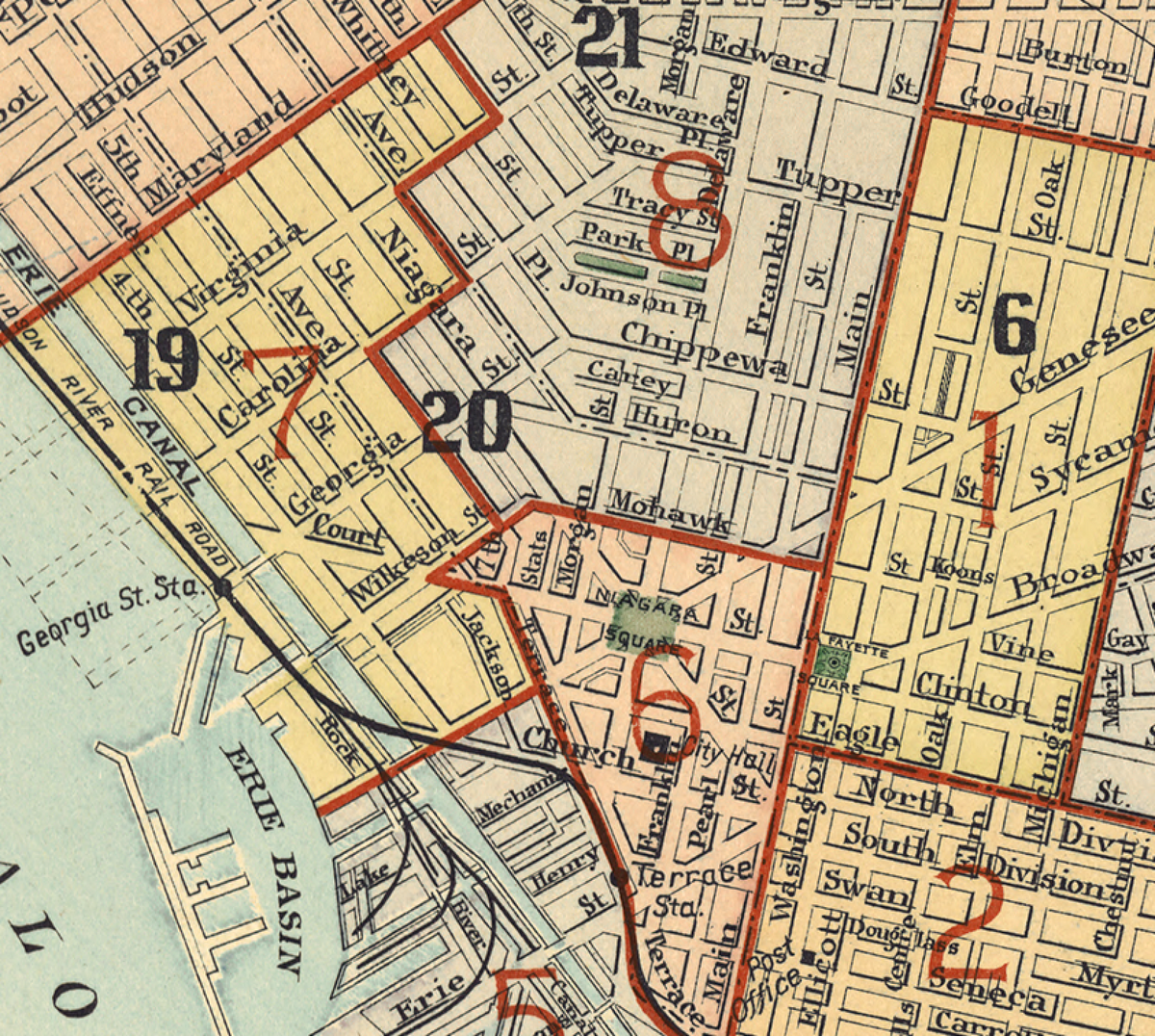Buffalo, New York Vintage Map Scarf