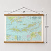 Virgin Islands Nautical Chart Canvas Wall Scroll
