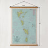 Guadeloupe to St. Lucia Nautical Chart Wall Scroll