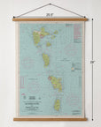 Guadeloupe to St. Lucia Nautical Chart Wall Scroll