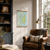 St. Lucia Nautical Chart Canvas Wall Scroll