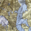 Seattle puget sound nautical chart scarf close up print