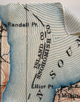 Seattle, WA Puget Sound, Vintage Map Scarf